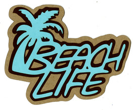 Beach Life - chipboard & cardstock page title