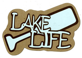 Lake Life - chipboard & cardstock page title