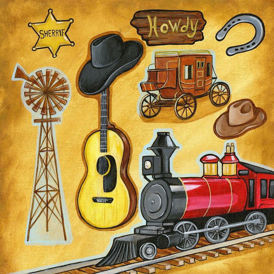 Western Cut Outs 3D Zip Set