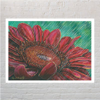 'Raindrop Red' Art Print