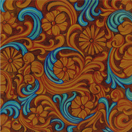 Out West Tooled Leather Print