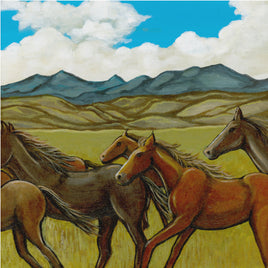 Out West Wild Horses Print