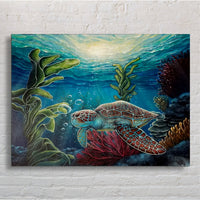 'Sea Turtle' Original Painting on Canvas