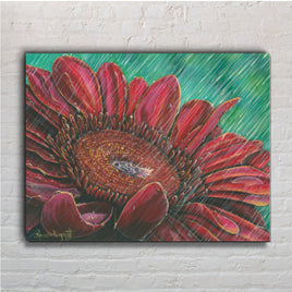 'Raindrop Red' Original Painting on Canvas