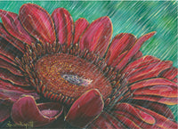 'Raindrop Red' Original Painting on Canvas