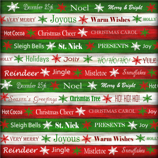 Country Christmas Cardstock Stickers 12X12-Combo - 11958037150