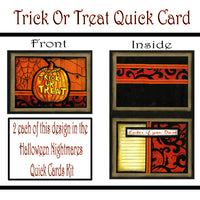 Halloween Nightmares Quick Card Kit