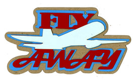 Fly Away - chipboard & cardstock page title