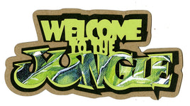 Welcome to the Jungle - chipboard & cardstock scrapbook title