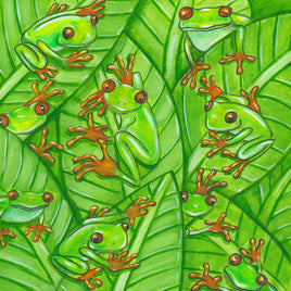 Frogs Everywhere Scrapbook Print - Clearance Item