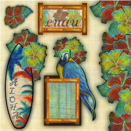 Tropical Luau Scrapbook Cut-Outs