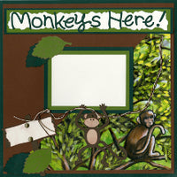 Monkeys Here! Monkeys There! Quick Page Set - click below image to see page 2
