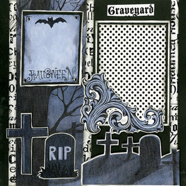 Graveyard Scare Quick Page Set - click below image to see page 2