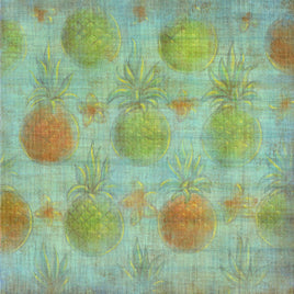 Tropical Pineapples Reflection Print