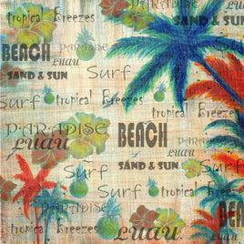 Tropical Surf Scrapbook Print