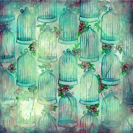 Birdcages with Flowers