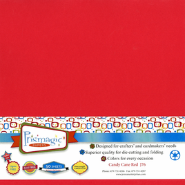 Candy Cane Red / 12"x12" 50 SHEET PACK