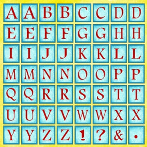 Carousel Letters| Scrapbookers Painted Page