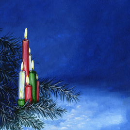 Christmas Candles Scrapbook Print