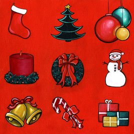 Christmas Squares Cut Outs