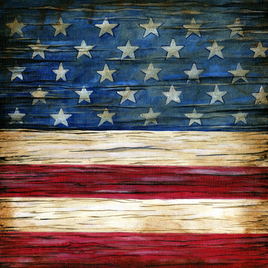 Patriotic Wooden Flag