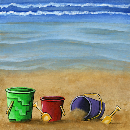 Sand Pails| Scrapbookers Painted Page